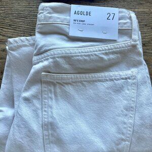 NEW Agolde 90's Crop Mid Rise Loose **tags on!   off-white denim